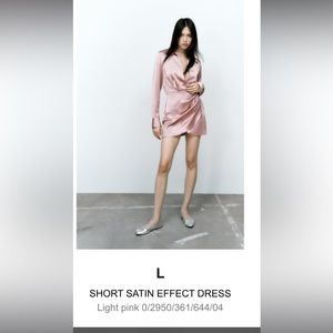 Zara SHORT SATIN EFFECT DRESS